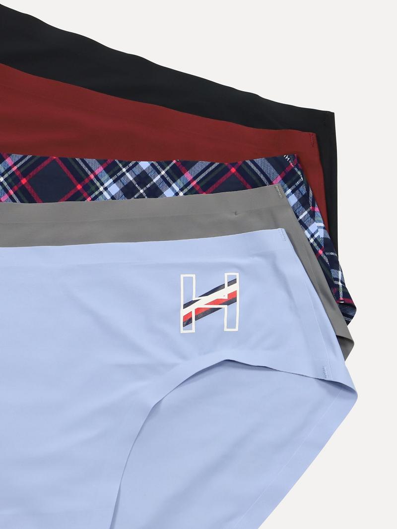 Női Tommy Hilfiger Bonded Pamut Hipster 5PK Fehérnemű Kék | HU 550OKI